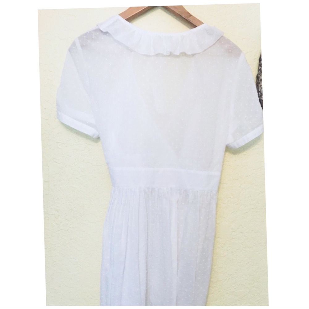 J Crew Fontana Swiss-Dot Wrap drees white Sz 12 - Picture 4 of 8